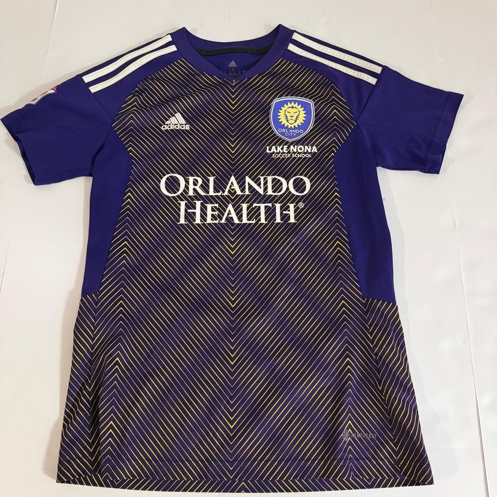 Adidas Orlando City Lake Nona Soccer School Jersey Purple Yellow Womens Size S